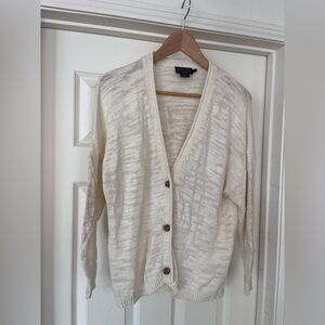 Pendleton off white sweater Aztec cotton linen blend size medium